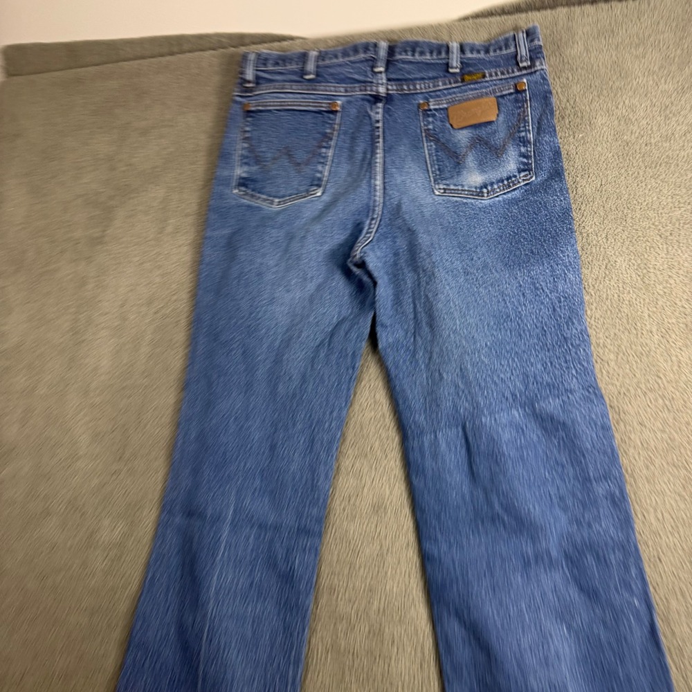 Wrangler Mens 937STR Cowboy Cut Slim Fit Straight Leg Jeans Blue 34x36